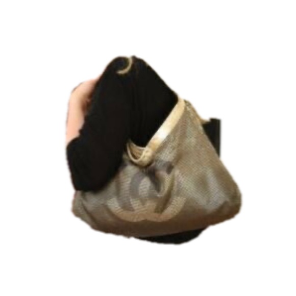 Chanel Ombre Gold Perforated Leather Hollywood CC Hobo Handbag Vintage (Trade) - Picture 10 of 15